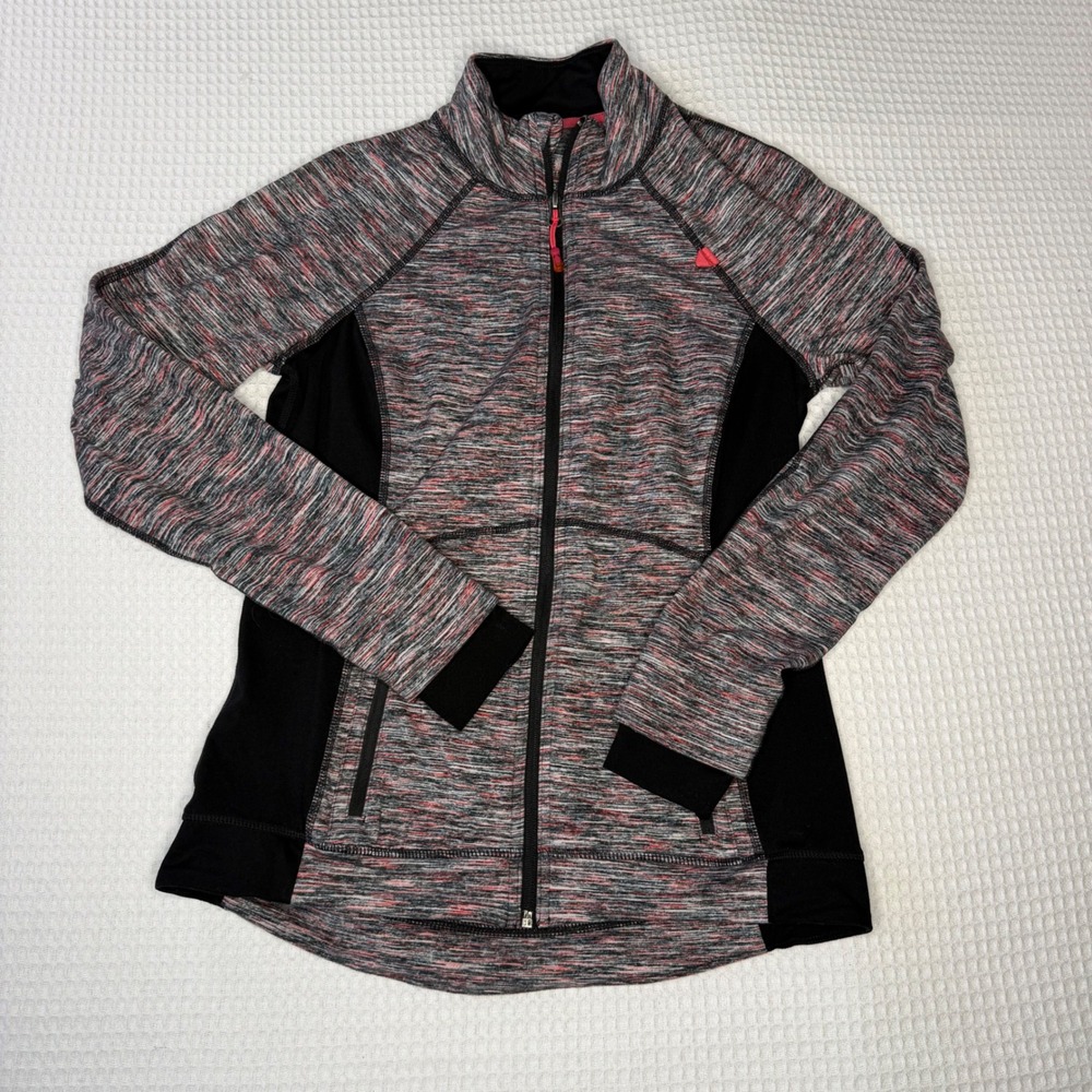 Tangerine Womens Space‎ Dye Full Zip Active Jacket Coral Black Small